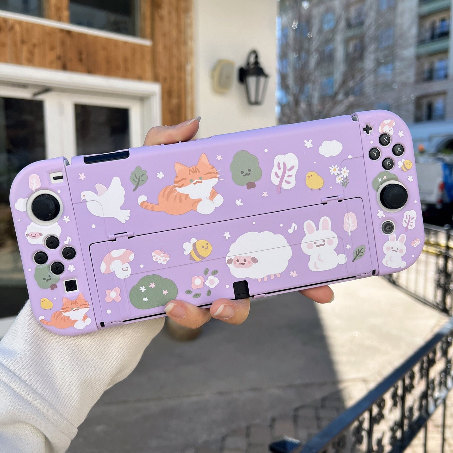 Whiskers & Blooms Case for Nintendo Switch 2, Switch, Switch Oled and Lite