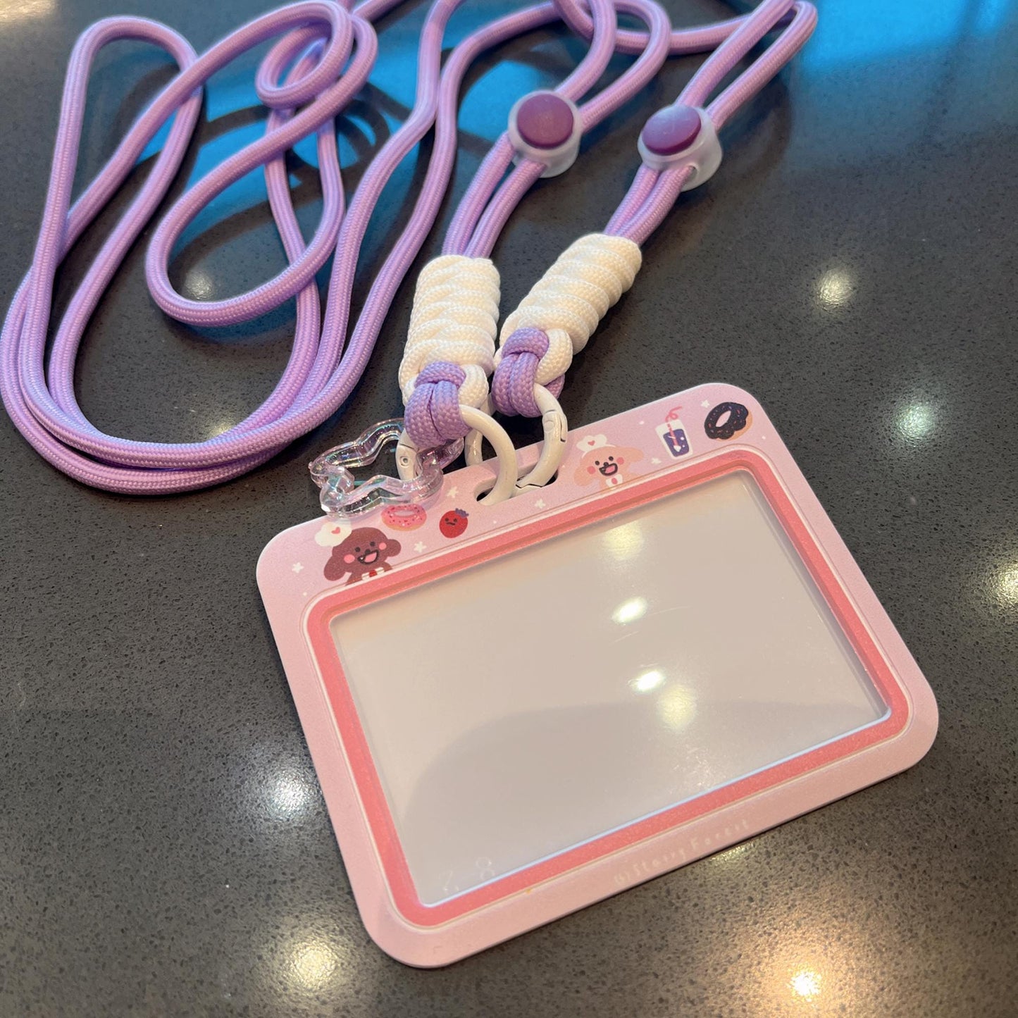Poodle Bakery ID Badge Holder with Lanyard