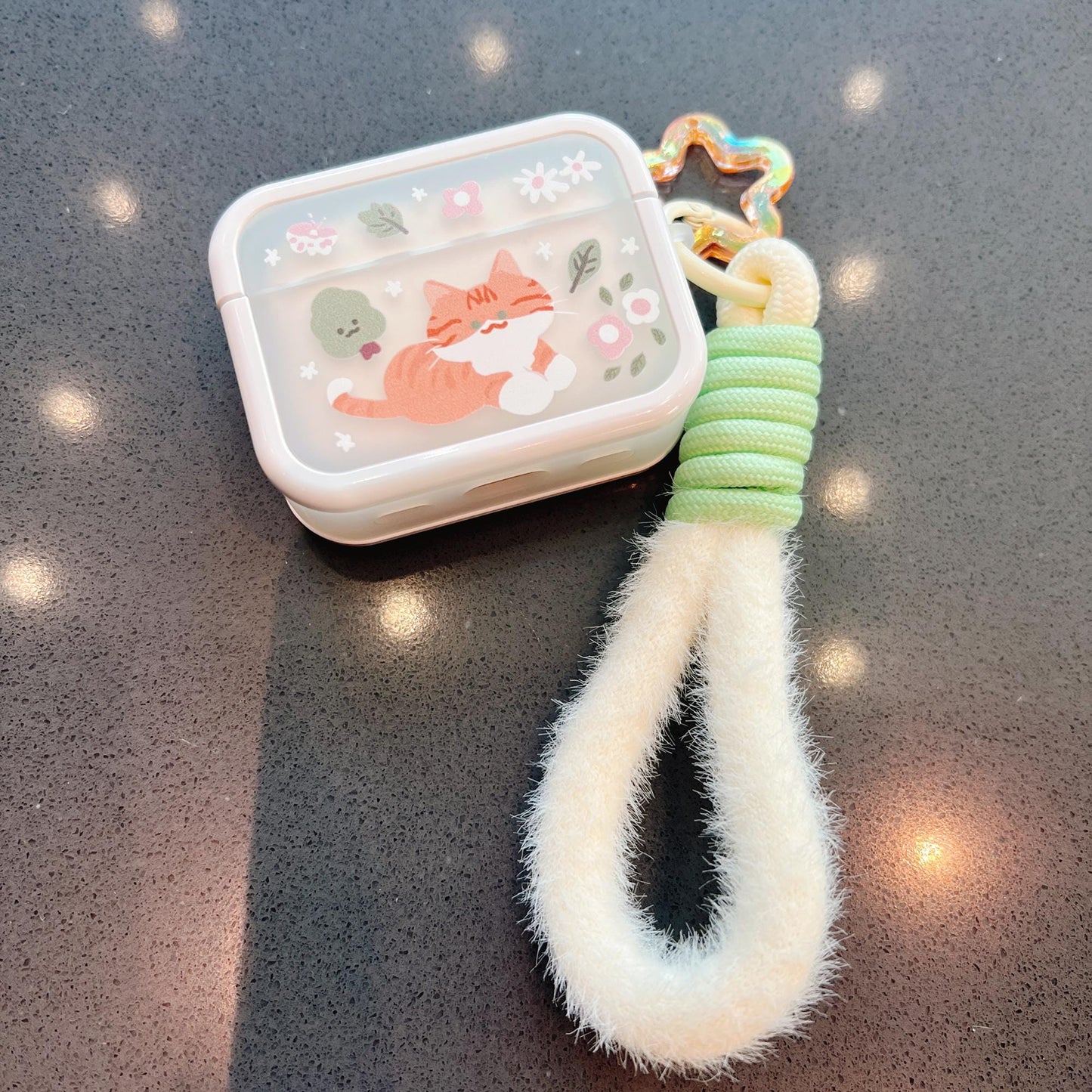 Orange Cat Case for AirPods