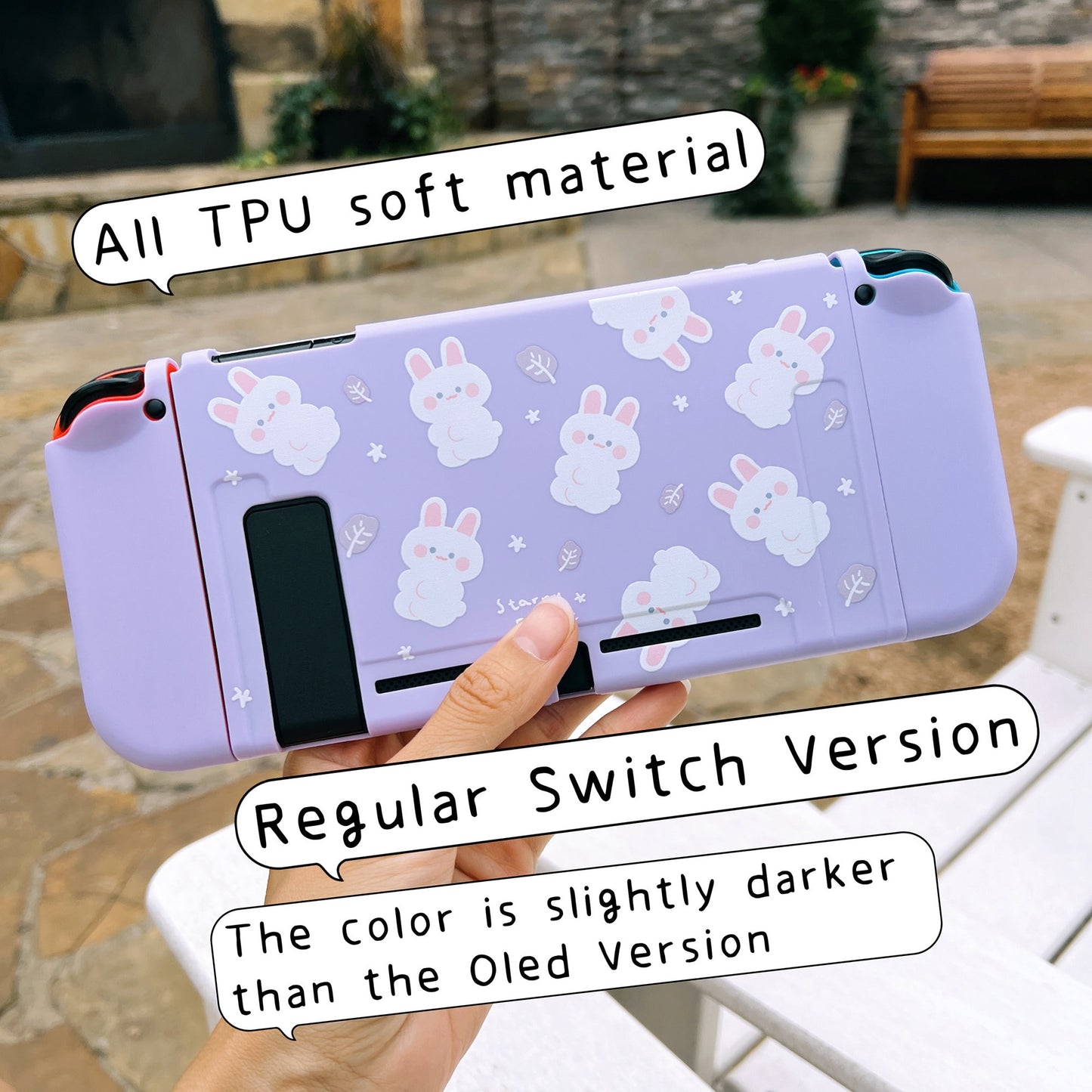 Cat Bunny Print Case for Nintendo Switch 2, Switch and Switch Oled