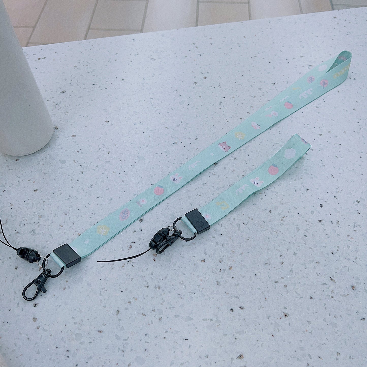 Mint Bunny Cat Lanyard