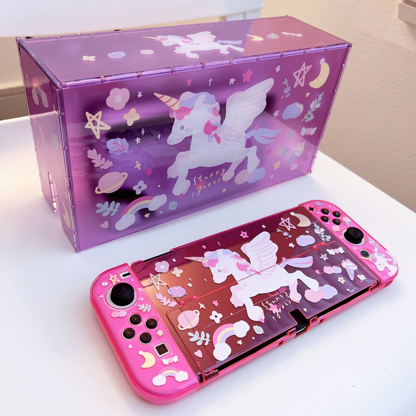 Acrylic Clear Dust Box Cover for Nintendo Switch and Switch OLED Dock