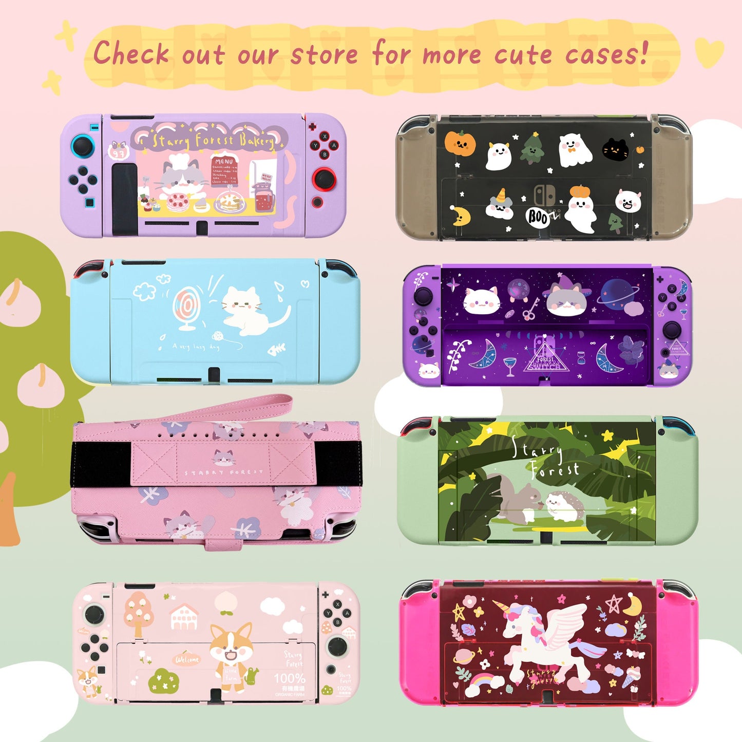 Bloom Row Case for Nintendo Switch Oled and Switch