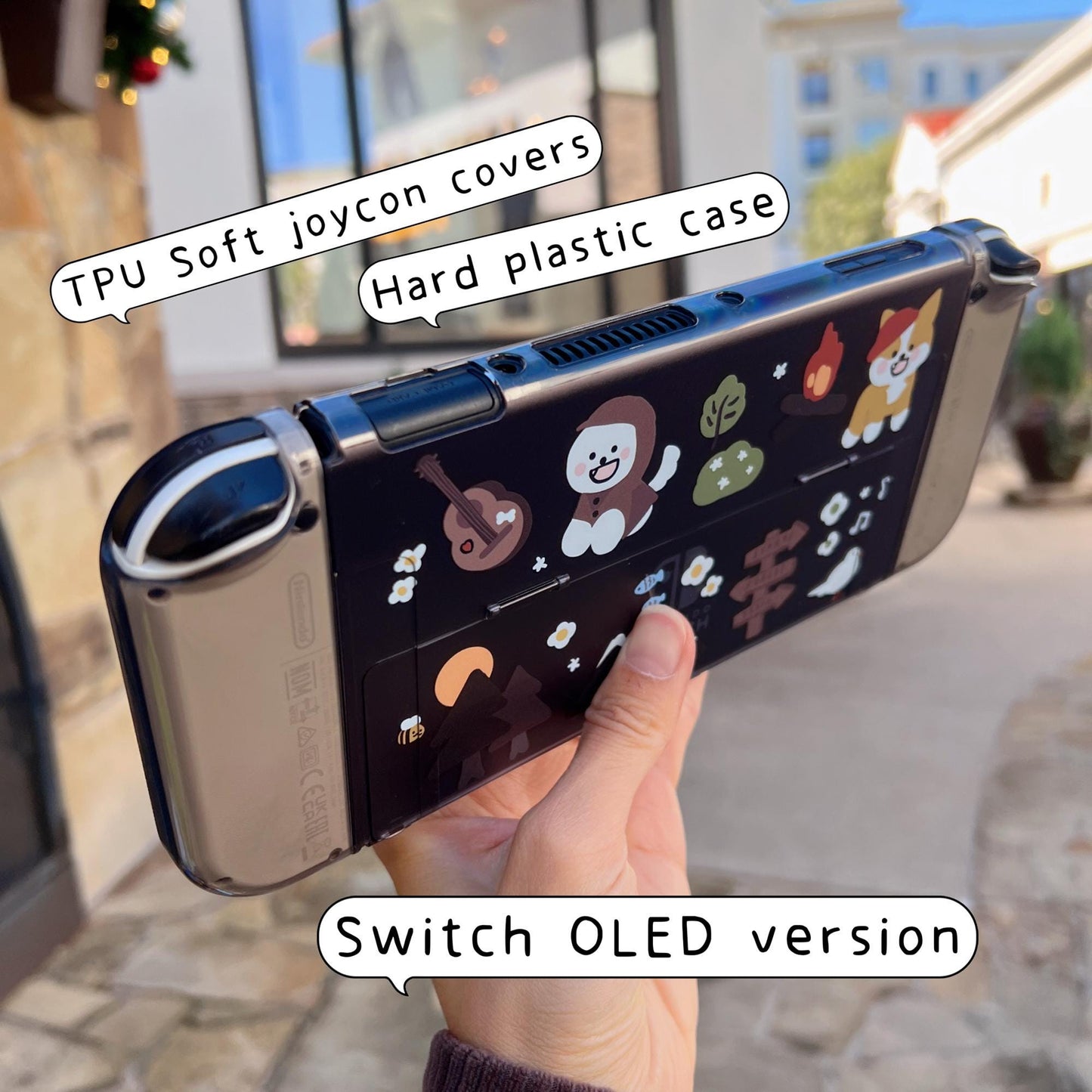 Camping Dogs Case for Nintendo Switch 2, Switch and Switch OLED