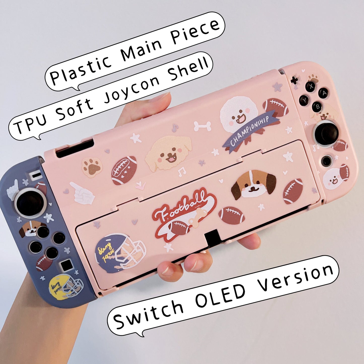 Football Dogs Cases for Nintendo Switch and Switch OLED