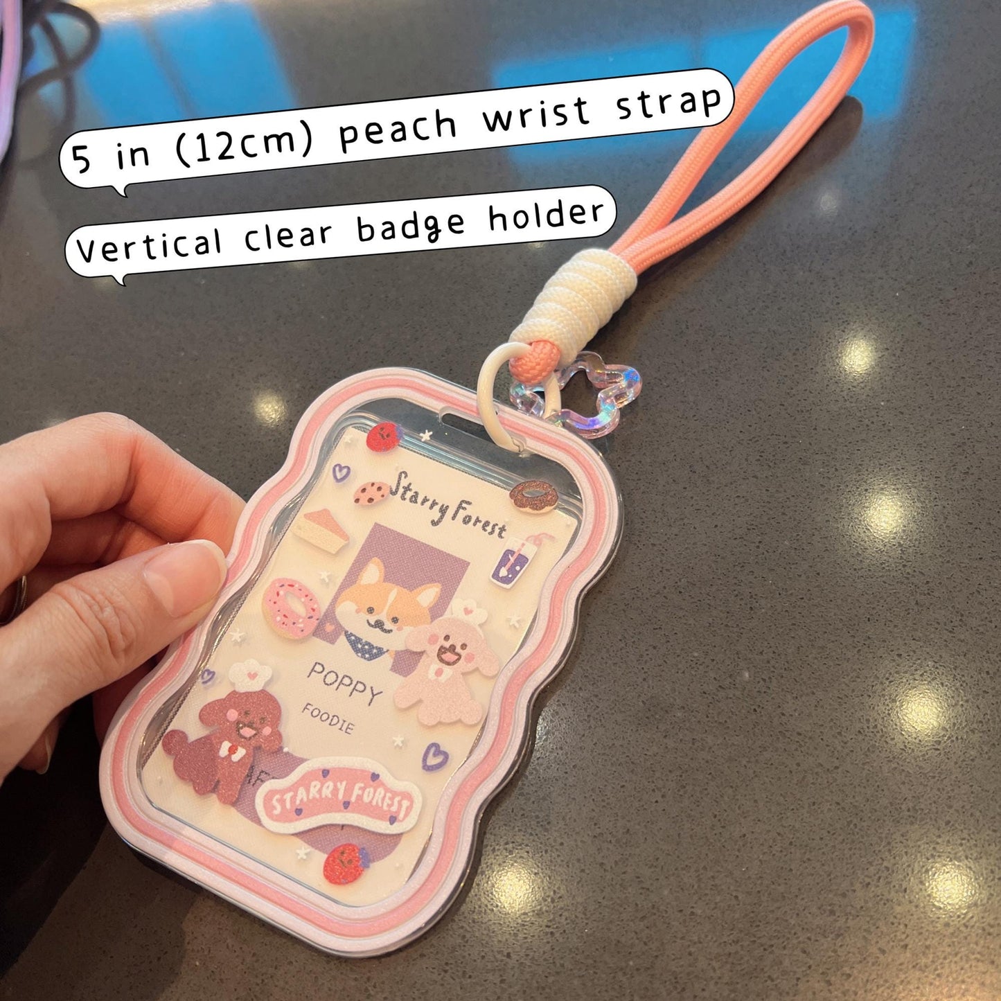 Poodle Bakery ID Badge Holder with Lanyard