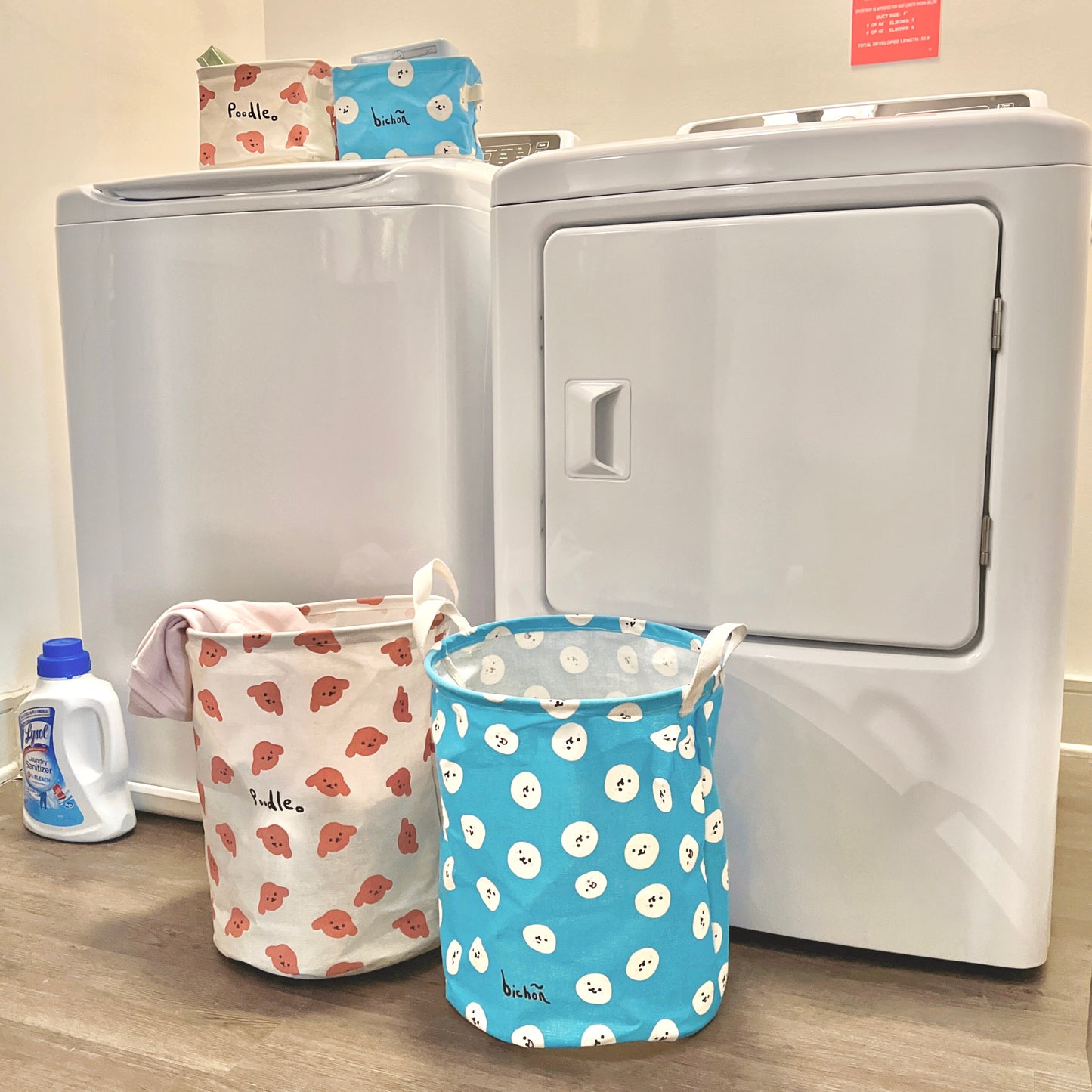 Poodle Bichon Frises Laundry Storage Basket