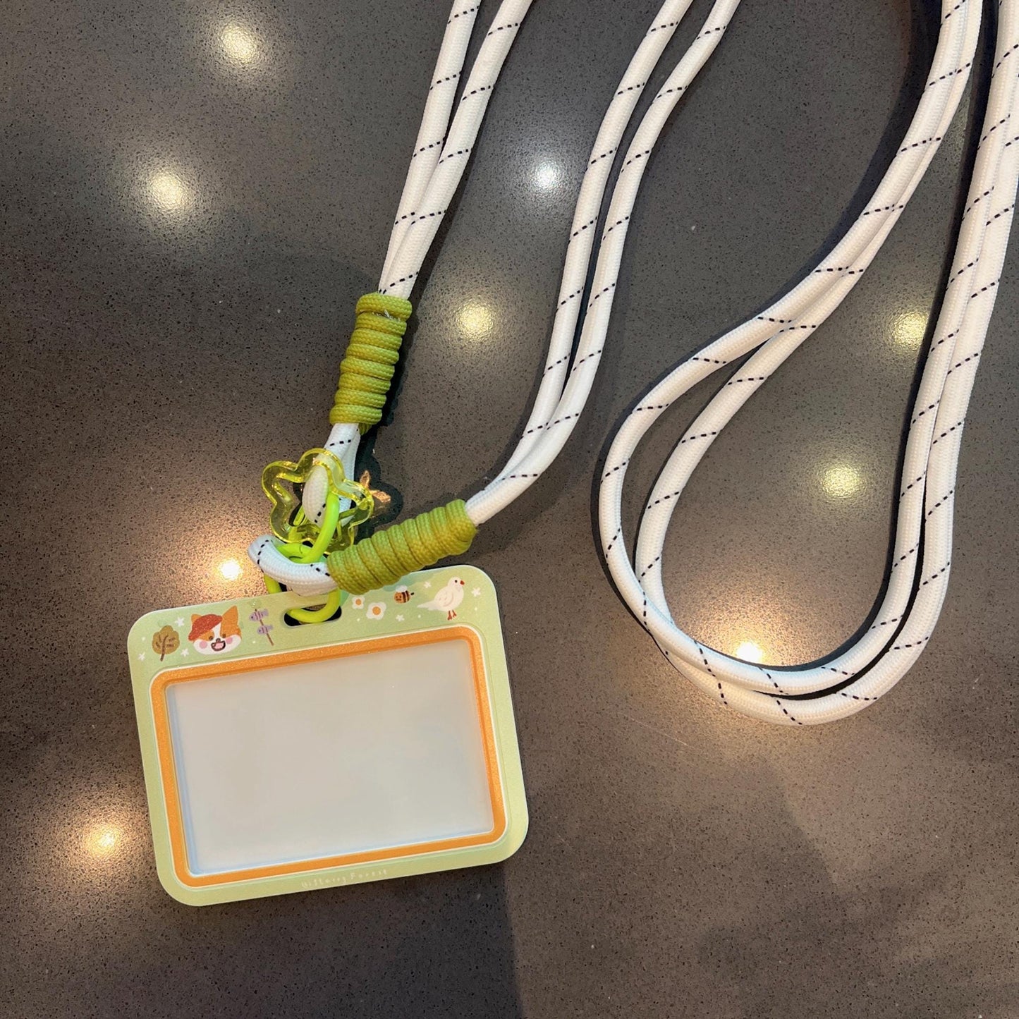 Camping Dogs ID Badge Holder with Lanyard
