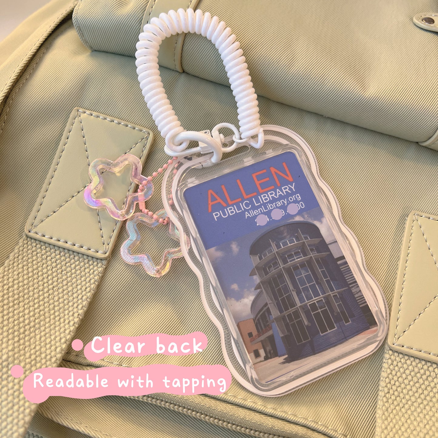 Rabbit Cat Prints ID Badge Holder with Lanyard