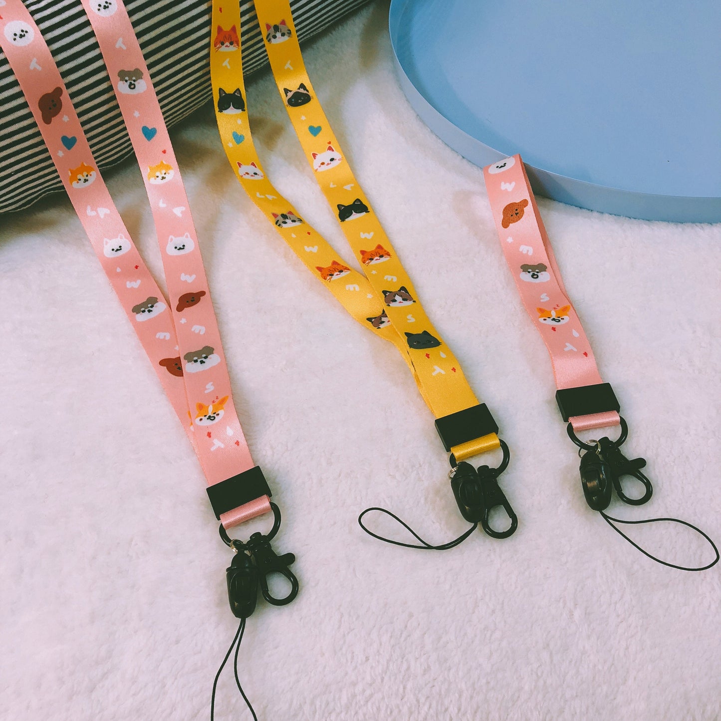 Cat Dog Prints Lanyards