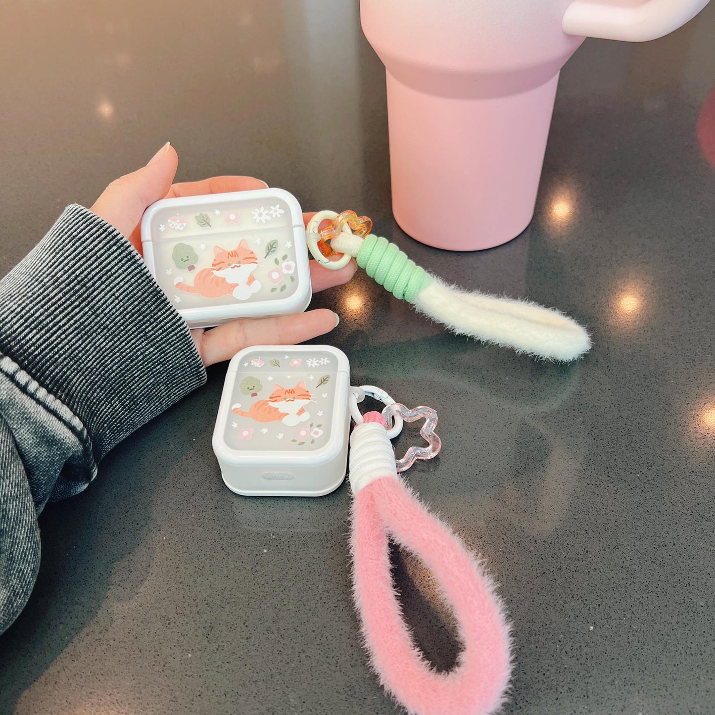 Orange Cat Case for AirPods