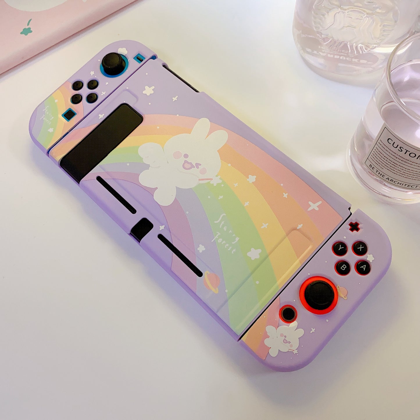 Rainbow Bunny Case for Nintendo Switch 2, Switch OLED, Switch and Lite