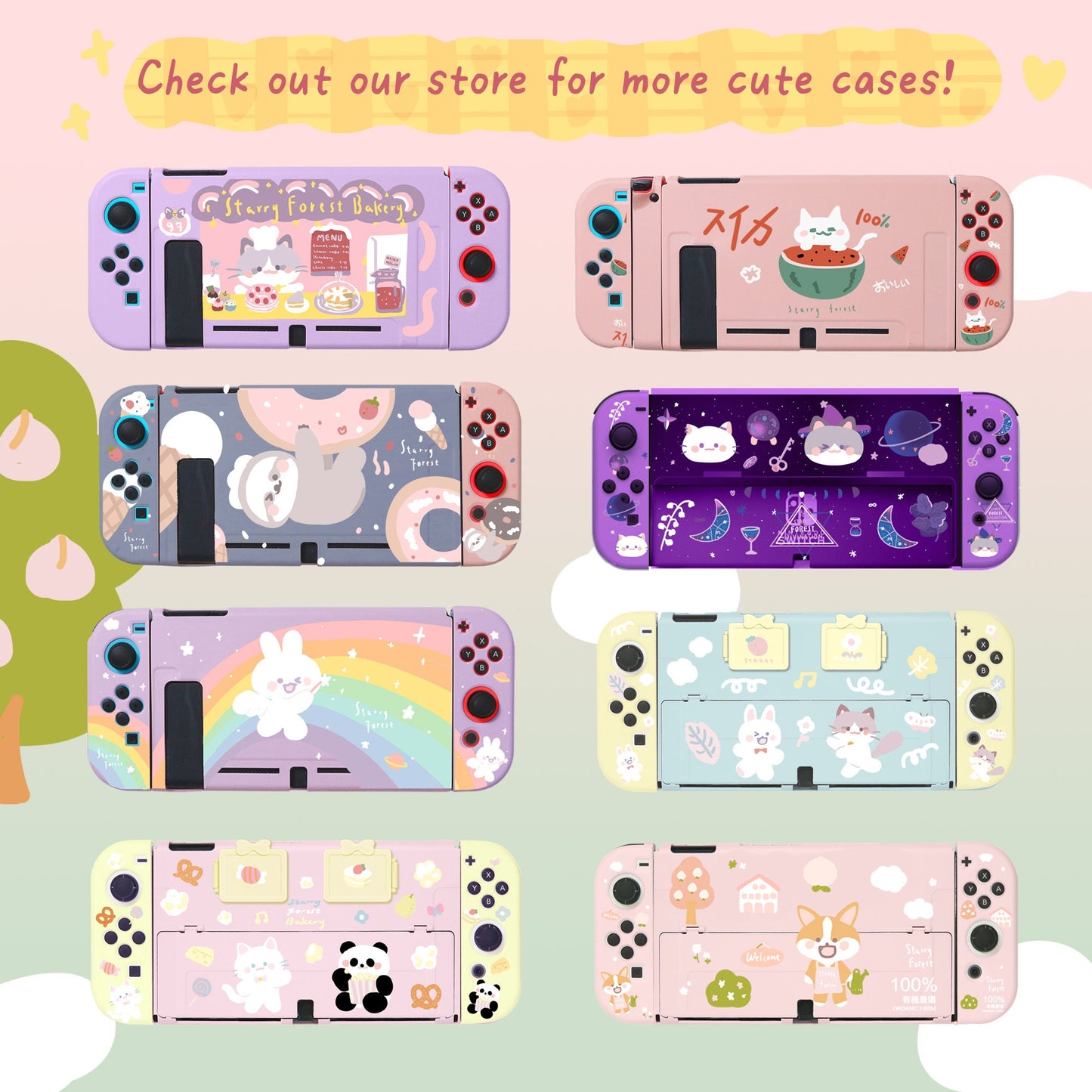 Breezy White Cat Blue Case for Nintendo Switch, Switch2, Switch OLED and Switch Lite