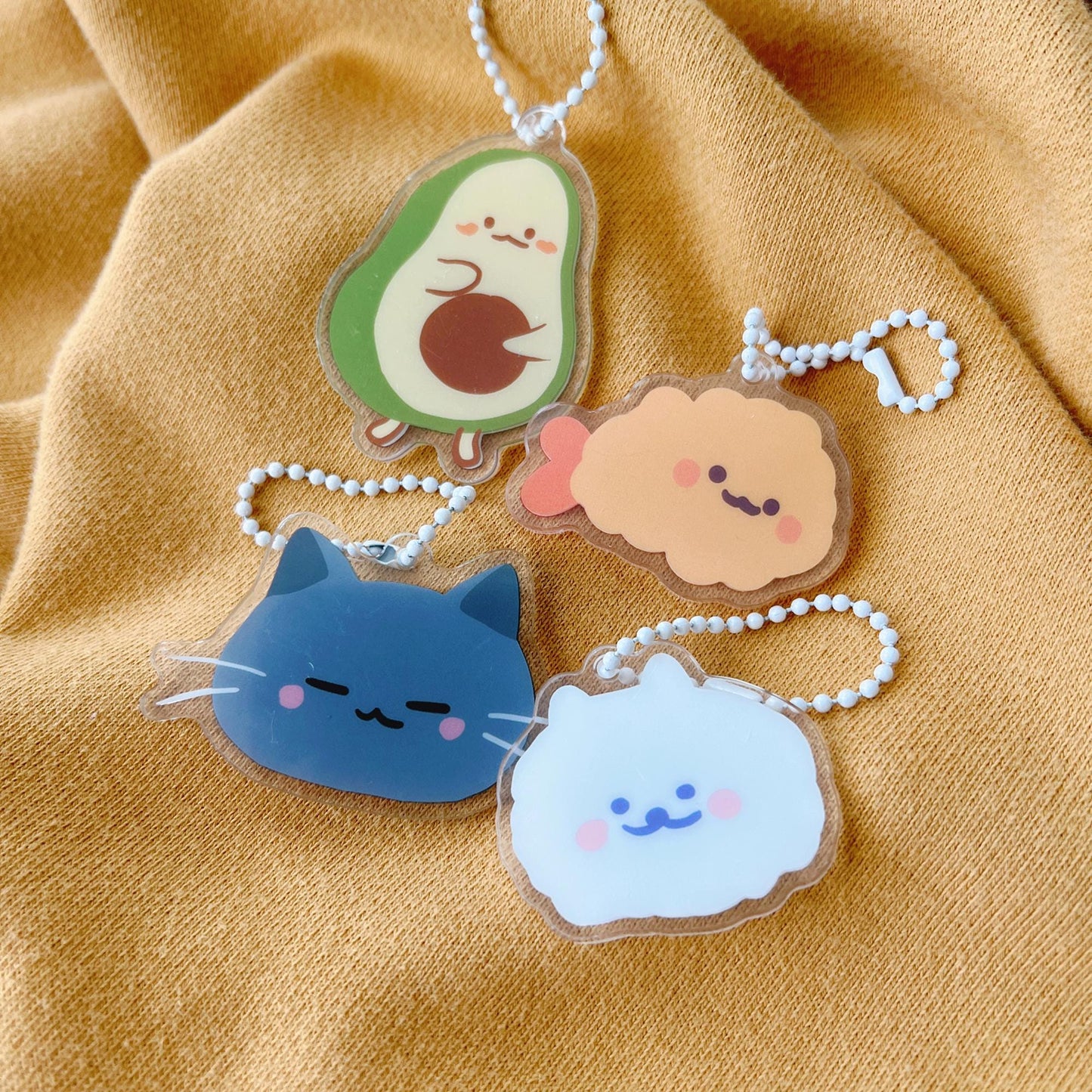 Blue Cat Keychain
