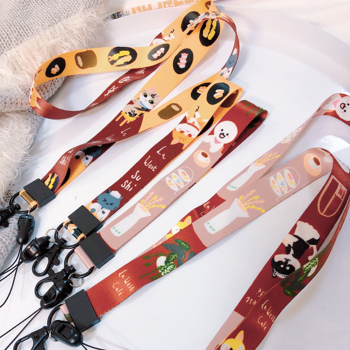 Tea Time with Dogs and Cats Lanyard