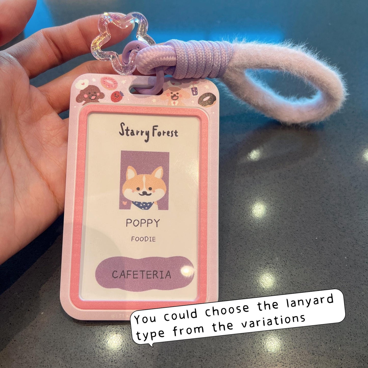 Poodle Bakery ID Badge Holder with Lanyard