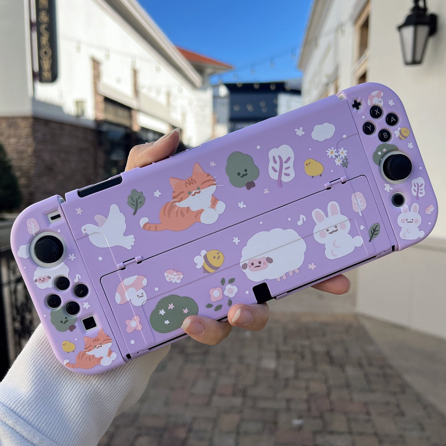 Whiskers & Blooms Case for Nintendo Switch 2, Switch, Switch Oled and Lite