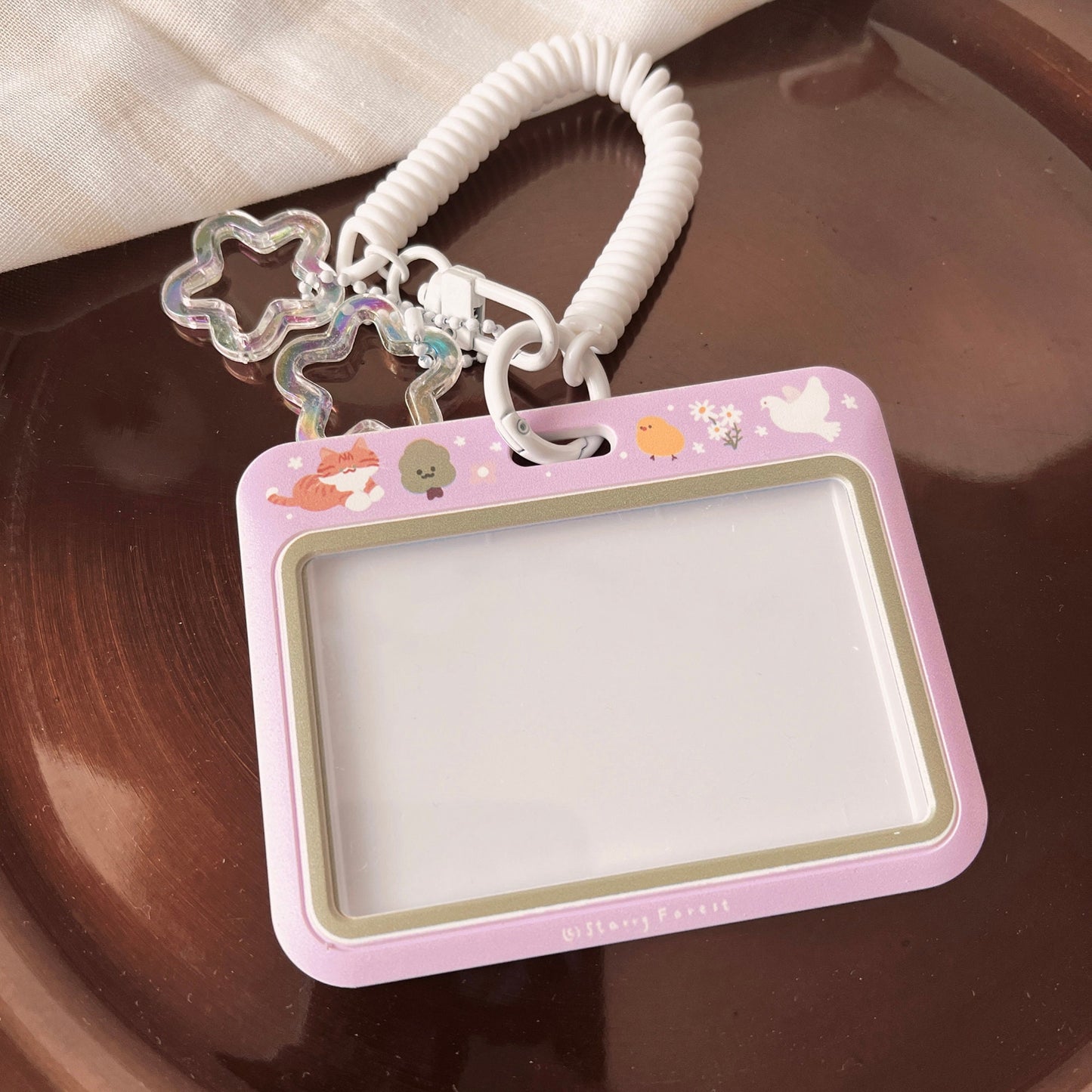 Orange Cat Sheep ID Badge Holder with Lanyard