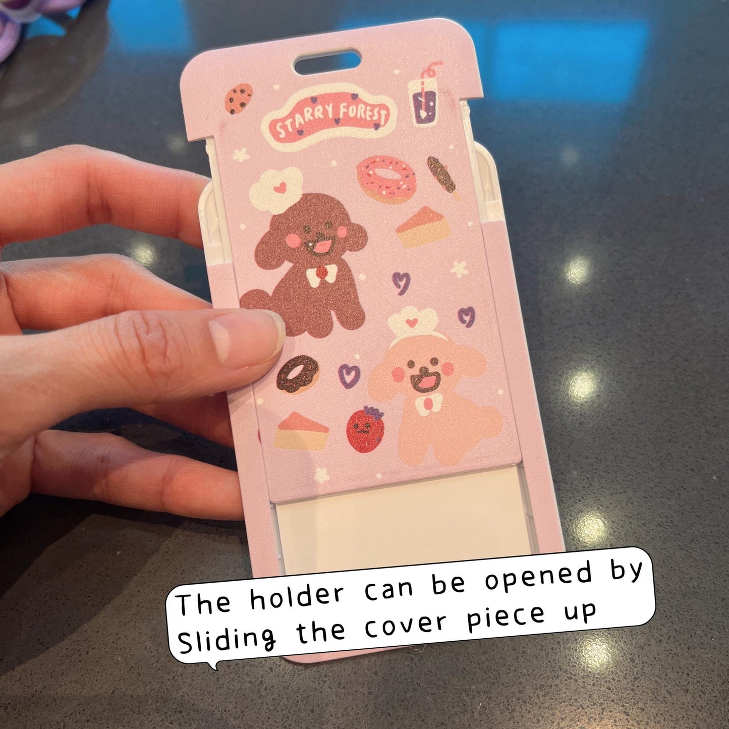 Poodle Bakery ID Badge Holder with Lanyard